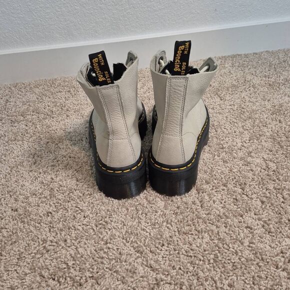 Dr. Martens Sinclair Tumbled Nubuck Platform Mint Boots Size 6 - Picture 3 of 6